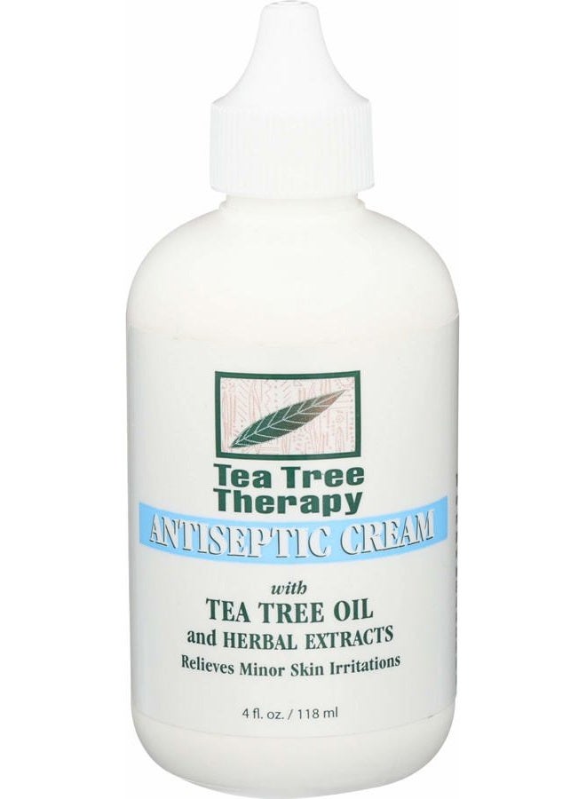 Antiseptic Cream | 4 fl oz (118ml) | With Tea Tree Oil & Herbal Extracts | Relieves Minor Skin Irritations